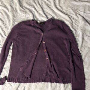 The Limited Purple Cardigan Sweater